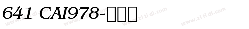 641 CAI978字体转换